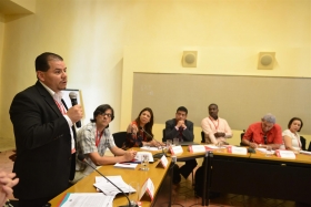 intervención de un participante en el taller