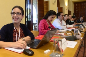 Participantes durante la actividad sobre la consolidación del sistema FALFRA como herramienta de intercambio de información en la lucha contra los medicamentos fraudulentos