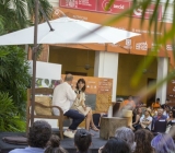 Maribel Verdú durante el masterclass celebrado en el patio del Centro de Formación.