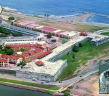 Vista panorámica de las murallas de Cartagena y una de las imágenes que se podrá apreciar en la exposición "Los Antonelli: Las fortificaciones en España, el Caribe y Cartagena de Indias"
